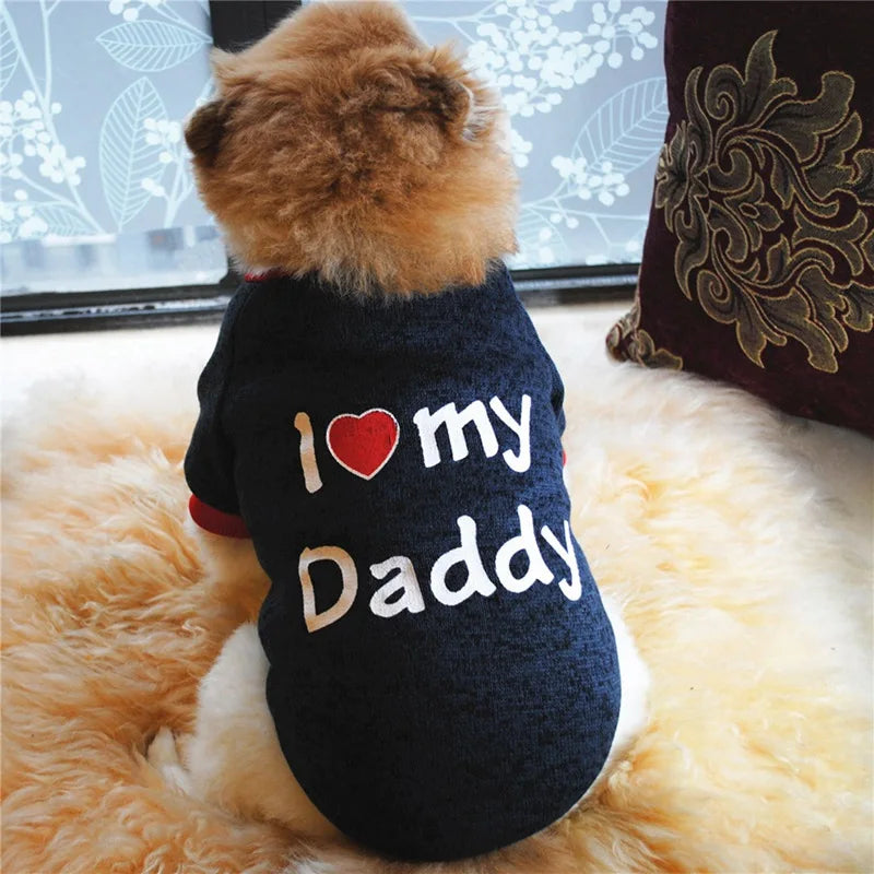 I Love My Daddy Mommy Printed Pet