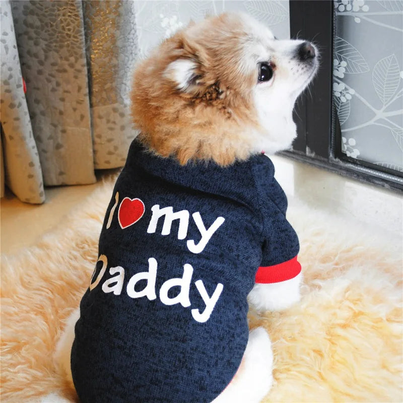 I Love My Daddy Mommy Printed Pet